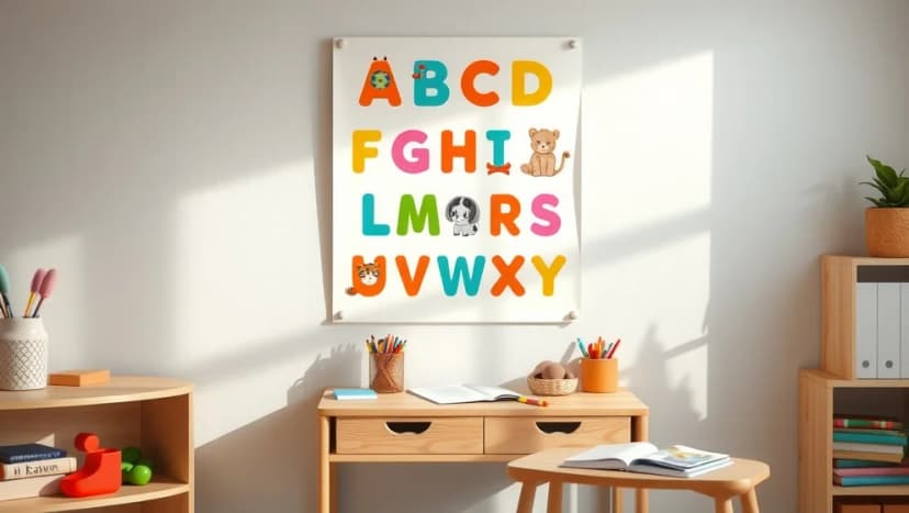 Alfabet poster barn som gör lärandet roligt