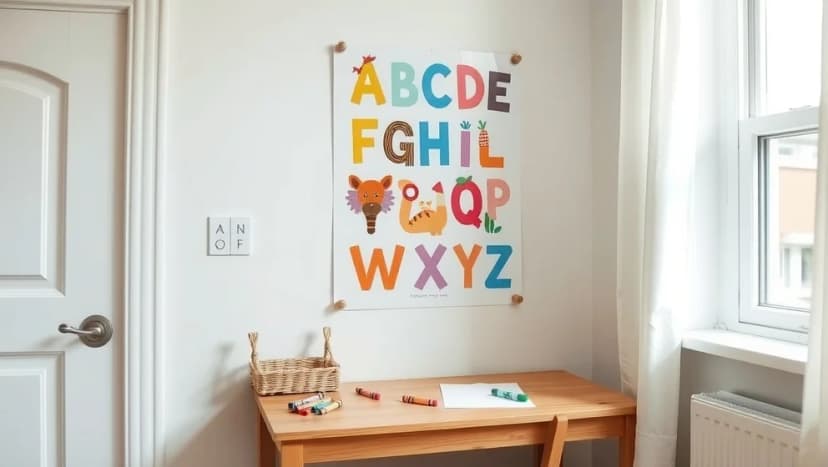 Alfabetet poster barn som gör lärandet roligt