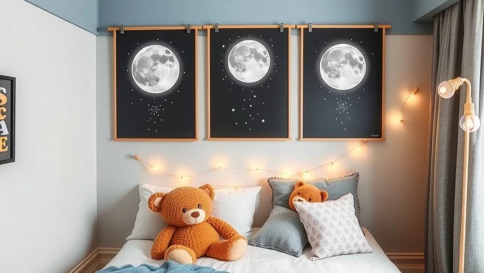 Måne poster barn för väggen hemma