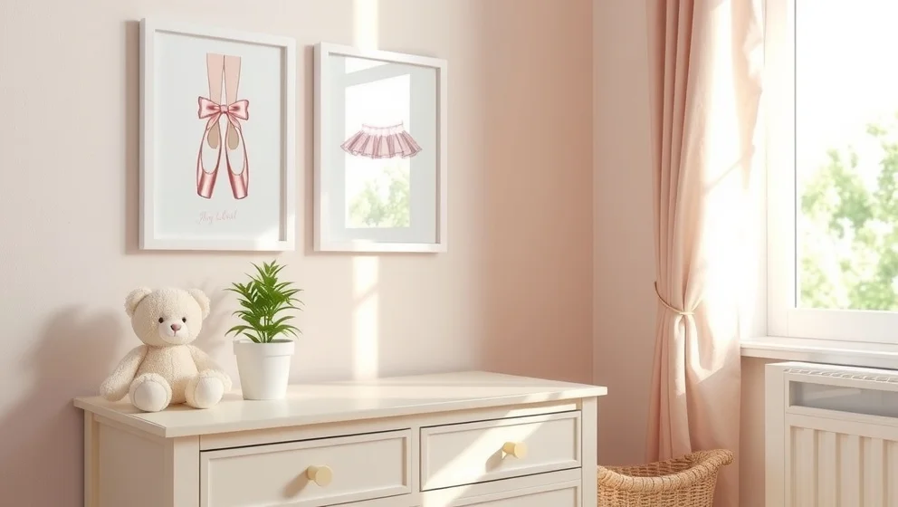 Poster ballerina barn för vackra barnrum