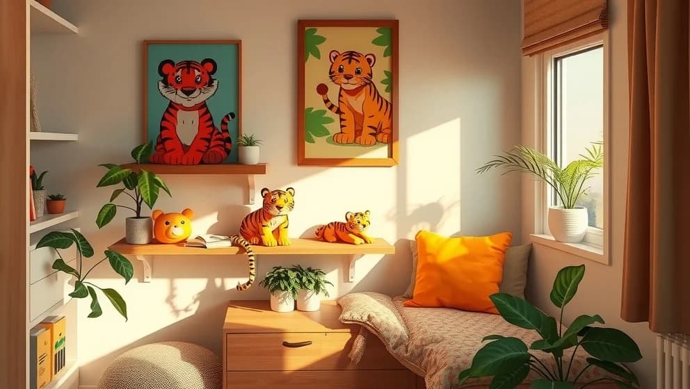 Poster tiger barn som barnen älskar